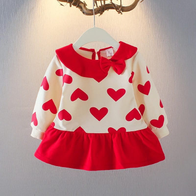 Dress heart Love red (102204) dress anak perempuan